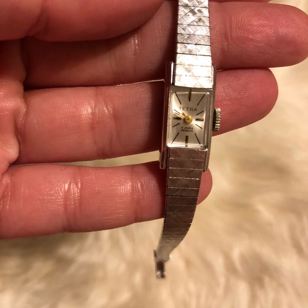 Tetra vintage watch/ silver and 10k gold